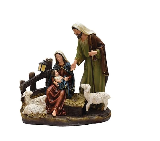 Northlight 13" Nativity Scene With Joseph, Mary & Baby Jesus Christmas Tabletop Figure 1 Northlight 13" Nativity Scene With Joseph, Mary & Baby Jesus Christmas Tabletop Figure