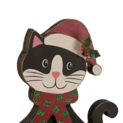 Glitzhome® 8" Wooden Metal Cat And Dog Stocking Holder Set -Northlight Sale Store D254137S 3