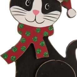 Glitzhome® 8" Wooden Metal Cat And Dog Stocking Holder Set -Northlight Sale Store D254137S 4