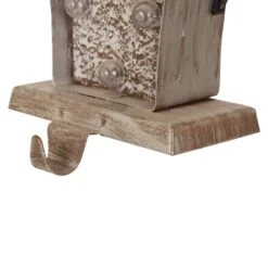 Glitzhome® 7.5" Pre-Lit Marquee Wooden Metal LED Gift Box Stocking Holder, 2ct. -Northlight Sale Store D254143S 7