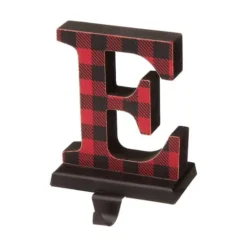 Glitzhome® Red Plaid Noel Stocking Holders, 4ct. 15 Glitzhome® Red Plaid Noel Stocking Holders, 4ct. -Northlight Sale Store D254154S 6
