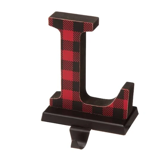 Glitzhome® Red Plaid Noel Stocking Holders, 4ct. 8 Glitzhome® Red Plaid Noel Stocking Holders, 4ct. - Image 8