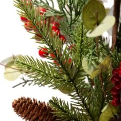 Glitzhome® Christmas Pine, Eucalyptus & Berry Tree -Northlight Sale Store D254175S 7