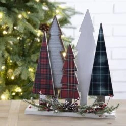 Glitzhome® 14" Wooden Christmas Tree Table Décor -Northlight Sale Store D254176S 2