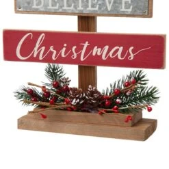 Glitzhome® 20" Wooden Christmas Tree Sign -Northlight Sale Store D254178S 5