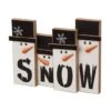 Glitzhome® 12" Wooden Snowman Family Tabletop Accent
