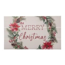 Glitzhome® Wooden Merry Christmas Wall Décor Accent -Northlight Sale Store D254192S 1 1