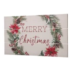 Glitzhome® Wooden Merry Christmas Wall Décor Accent -Northlight Sale Store D254192S 3