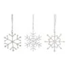 Melrose 3.5" Iron & Glass Jewel Snowflake Ornament Set