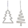 Melrose Iron & Glass Jewel Tree Ornament Set, 4.75" & 5.75"