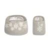 Melrose Snowflake Stoneware Wall Pocket Set, 7.5" & 9"