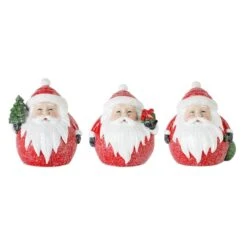 Melrose 5" Round Santa Figurine Set