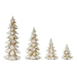 Melrose White & Gold Tree Set, 6.5", 9", 13.25" & 18"