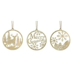 Melrose 24ct. 17.5" Gold Iron Christmas Ornaments