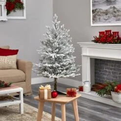 3ft. Pre-Lit Flocked Fraser Fir Artificial Christmas Tree With Warm White LED Lights -Northlight Sale Store D255802S 7
