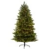 7ft. Pre-Lit North Carolina Fir Artificial Christmas Tree With Clear Lights