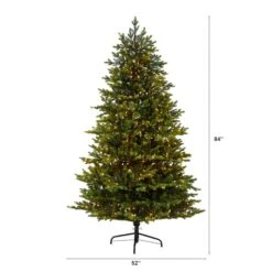 7ft. Pre-Lit North Carolina Fir Artificial Christmas Tree With Clear Lights -Northlight Sale Store D255809S 2