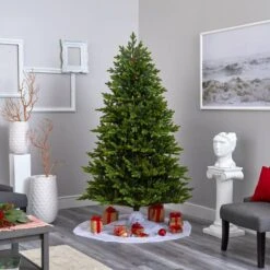 7ft. Pre-Lit North Carolina Fir Artificial Christmas Tree With Clear Lights -Northlight Sale Store D255809S 7