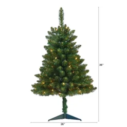 3ft. Pre-Lit Northern Rocky Spruce Artificial Christmas Tree, Clear LED Lights 15 3ft. Pre-Lit Northern Rocky Spruce Artificial Christmas Tree, Clear LED Lights -Northlight Sale Store D255814S 2