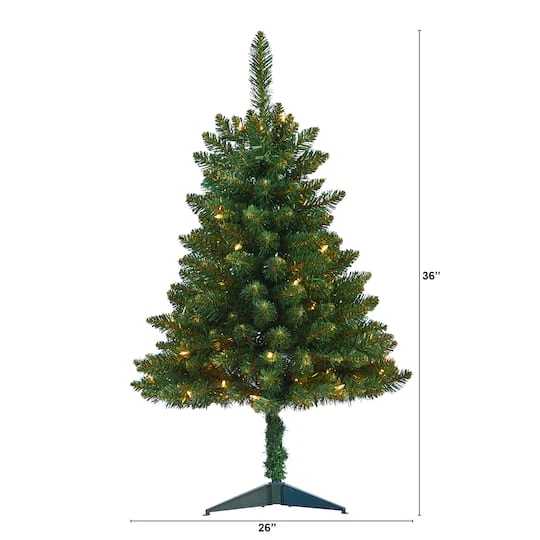 3ft. Pre-Lit Northern Rocky Spruce Artificial Christmas Tree, Clear LED Lights 8 3ft. Pre-Lit Northern Rocky Spruce Artificial Christmas Tree, Clear LED Lights - Image 8