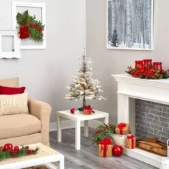 3ft. Pre-Lit West Virginia Spruce Artificial Christmas Tree, Clear LED Lights -Northlight Sale Store D255817S 6