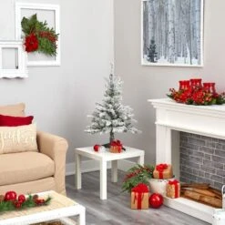 3ft. Pre-Lit West Virginia Spruce Artificial Christmas Tree, Clear LED Lights -Northlight Sale Store D255817S 7