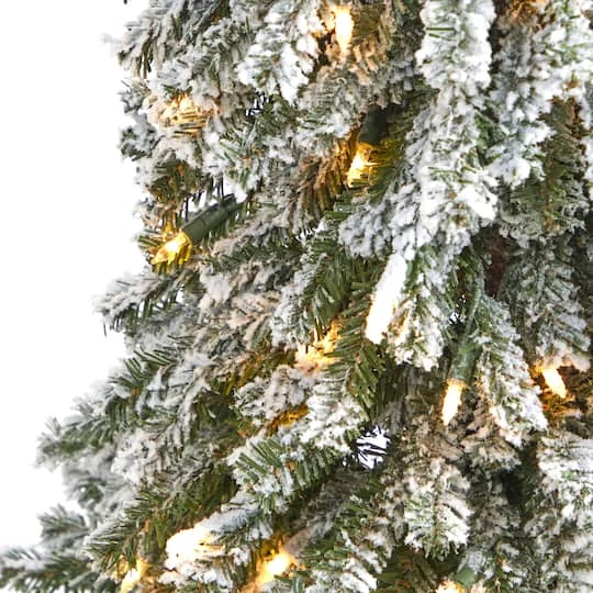 4ft. Pre-Lit Flocked Grand Alpine Artificial Christmas Tree, Clear LED Lights 4 4ft. Pre-Lit Flocked Grand Alpine Artificial Christmas Tree, Clear LED Lights - Image 4