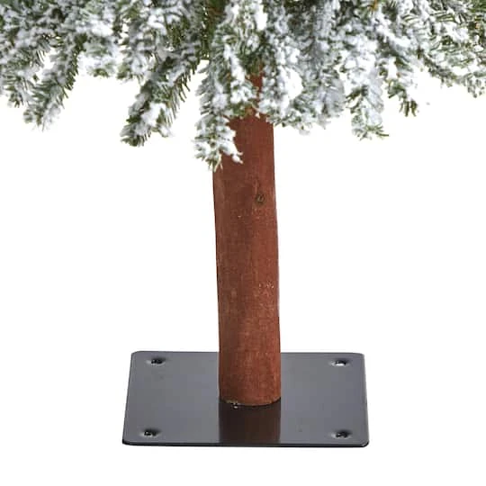 4ft. Pre-Lit Flocked Grand Alpine Artificial Christmas Tree, Clear LED Lights 5 4ft. Pre-Lit Flocked Grand Alpine Artificial Christmas Tree, Clear LED Lights - Image 5