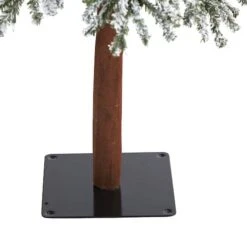 7ft. Pre-Lit Flocked Grand Alpine Artificial Christmas Tree, Clear LED Lights -Northlight Sale Store D255832S 4