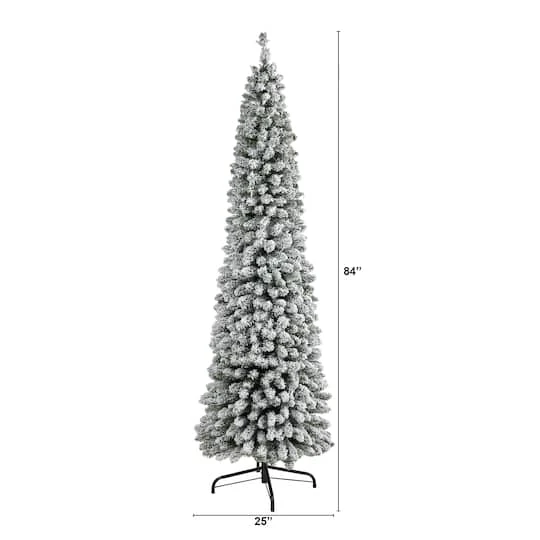 7ft. Unlit Flocked Artificial Christmas Tree 3 7ft. Unlit Flocked Artificial Christmas Tree - Image 3