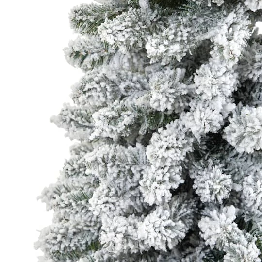 7ft. Unlit Flocked Artificial Christmas Tree 4 7ft. Unlit Flocked Artificial Christmas Tree - Image 4