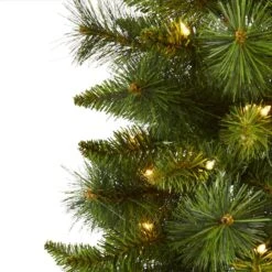 3ft. Pre-Lit New Haven Pine Artificial Christmas Tree, Warm White LED Lights -Northlight Sale Store D255840S 4