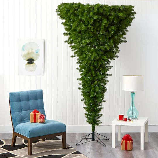 8ft. Pre-Lit Sun Valley Spruce Upside Down Artificial Christmas Tree, Warm White LED Lights 9 8ft. Pre-Lit Sun Valley Spruce Upside Down Artificial Christmas Tree, Warm White LED Lights - Image 9