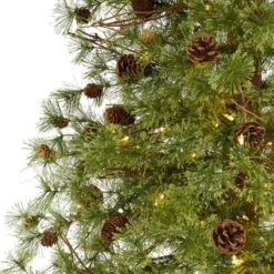 8ft. Pre-Lit Wyoming Alpine Artificial Christmas Tree, Clear LED Lights -Northlight Sale Store D255843S 3