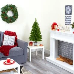 3ft. Pre-Lit Providence Pine Artificial Christmas Tree, Warm White Lights -Northlight Sale Store D255850S 10