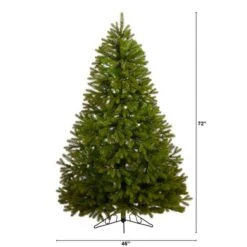 6ft. Pre-Lit Cambridge Spruce Flat Back Artificial Christmas Tree, Warm White LED Lights -Northlight Sale Store D255852S 2