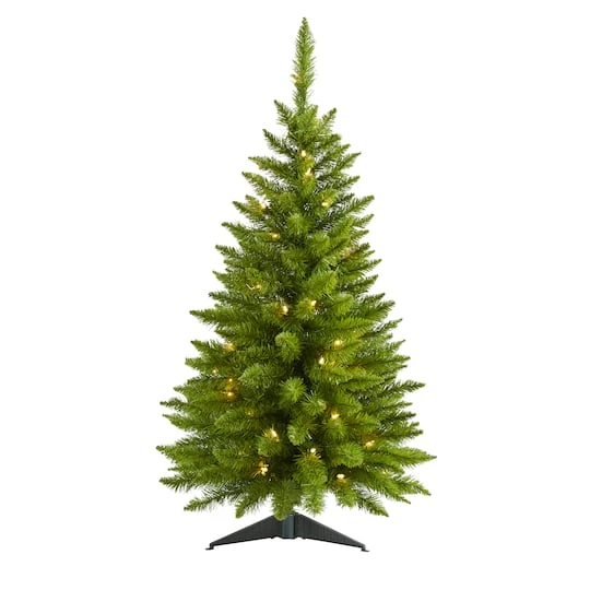 3ft. Pre-Lit Providence Pine Artificial Christmas Tree, Warm White LED Lights 2 3ft. Pre-Lit Providence Pine Artificial Christmas Tree, Warm White LED Lights - Image 2