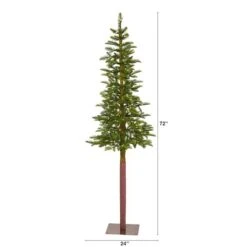 6ft. Pre-Lit Alaskan Alpine Artificial Christmas Tree, Clear LED Lights -Northlight Sale Store D255863S 2