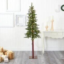 6ft. Pre-Lit Alaskan Alpine Artificial Christmas Tree, Clear LED Lights -Northlight Sale Store D255863S 6