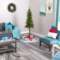 6ft. Pre-Lit Alaskan Alpine Artificial Christmas Tree, Clear LED Lights -Northlight Sale Store D255863S 8