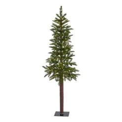 5ft. Pre-Lit Alaskan Alpine Artificial Christmas Tree, Clear LED Lights