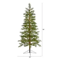 6.5ft. Pre-Lit Fairbanks Fir Artificial Christmas Tree, Clear LED Lights -Northlight Sale Store D255877S 2
