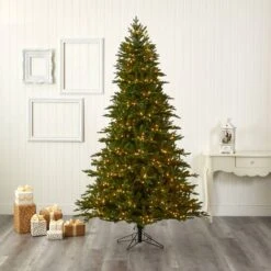 7.5ft. Pre-Lit Cambridge Fir Artificial Christmas Tree, Clear LED Lights -Northlight Sale Store D255880S 6