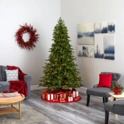 7.5ft. Pre-Lit Cambridge Fir Artificial Christmas Tree, Clear LED Lights -Northlight Sale Store D255880S 7