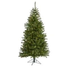 6ft. Pre-Lit Springfield Artificial Christmas Tree, Clear LED Lights