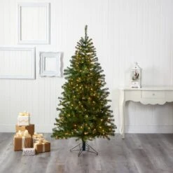 6ft. Pre-Lit Springfield Artificial Christmas Tree, Clear LED Lights -Northlight Sale Store D255886S 5