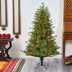 5ft. Pre-Lit New Hampshire Spruce Artificial Christmas Tree, Warm White LED Lights -Northlight Sale Store D255892S 6