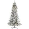 9ft. Pre-lit Flocked Livingston Fir Pinecones Artificial Christmas Tree With Clear Warm LED Lights