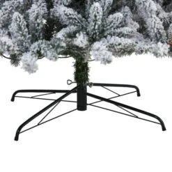 9ft. Pre-lit Flocked Livingston Fir Pinecones Artificial Christmas Tree With Clear Warm LED Lights -Northlight Sale Store D255937S 4