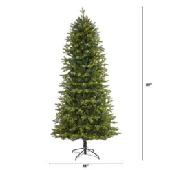 7.5ft. Pre-Lit Belgium Fir Artificial Christmas Tree, Clear LED Lights -Northlight Sale Store D255963S 2